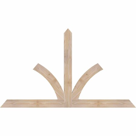 Ekena Millwork Richland Smooth Timber Gable Bracket, Douglas Fir, 60"W x 35"H x 1 1/2"D x 3 1/2"F, 14/12 Pitch GBW060X35X0204RIC00SDF